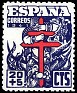 Spain - 1941 - Pro Tuberculous - 20 + 5 CTS - Violet - Spain, Pro Tuberculosos - Edifil 949 - Tuberculosis Pro Red Cross of Lorraine - 0